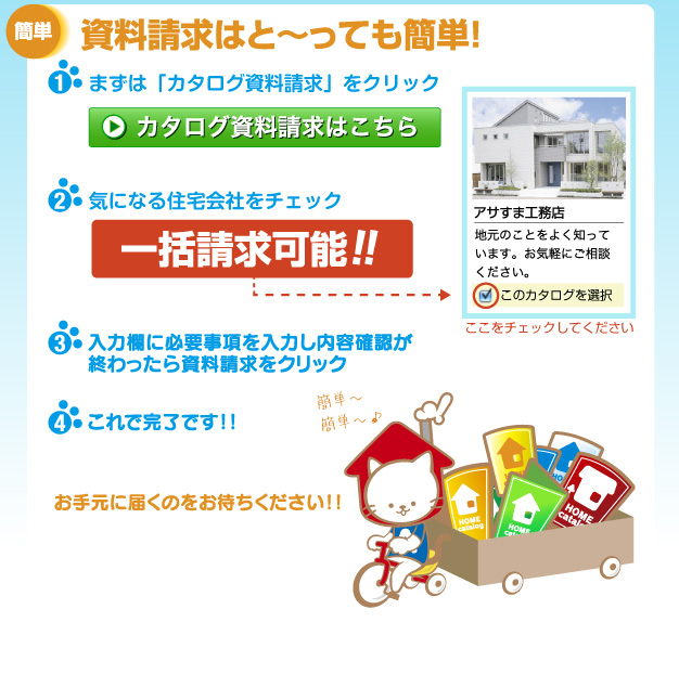資料請求はとっても簡単